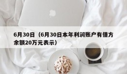 6月30日（6月30日本年利润账户有借方余额20万元表示）