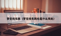 梦见找东西（梦见找东西吃是什么预兆）