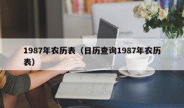 1987年农历表（日历查询1987年农历表）