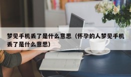 梦见手机丢了是什么意思（怀孕的人梦见手机丢了是什么意思）