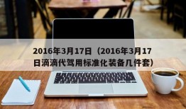 2016年3月17日（2016年3月17日滴滴代驾用标准化装备几件套）