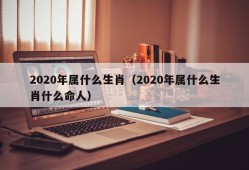 2020年属什么生肖（2020年属什么生肖什么命人）