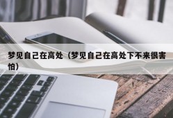 梦见自己在高处（梦见自己在高处下不来很害怕）