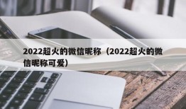 2022超火的微信昵称（2022超火的微信昵称可爱）