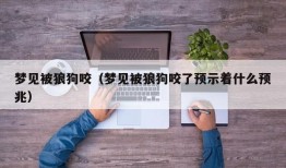 梦见被狼狗咬（梦见被狼狗咬了预示着什么预兆）