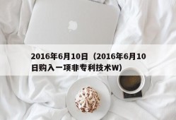 2016年6月10日（2016年6月10日购入一项非专利技术W）