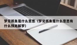 梦见抓鱼是什么意思（梦见抓鱼是什么意思有什么预兆解梦）