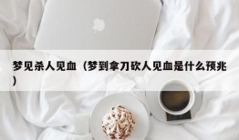 梦见杀人见血（梦到拿刀砍人见血是什么预兆）