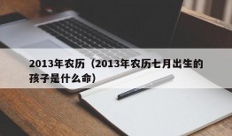 2013年农历（2013年农历七月出生的孩子是什么命）