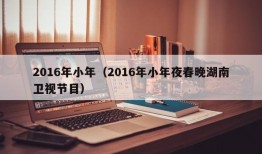 2016年小年（2016年小年夜春晚湖南卫视节目）