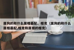 属狗的和什么属相最配、相克（属狗的和什么属相最配,相克和属猎的相克）