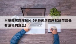 半脱莲房露压欹H（半脱莲房露压欹绿荷深处有游龟的意思）