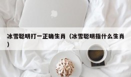 冰雪聪明打一正确生肖（冰雪聪明指什么生肖）